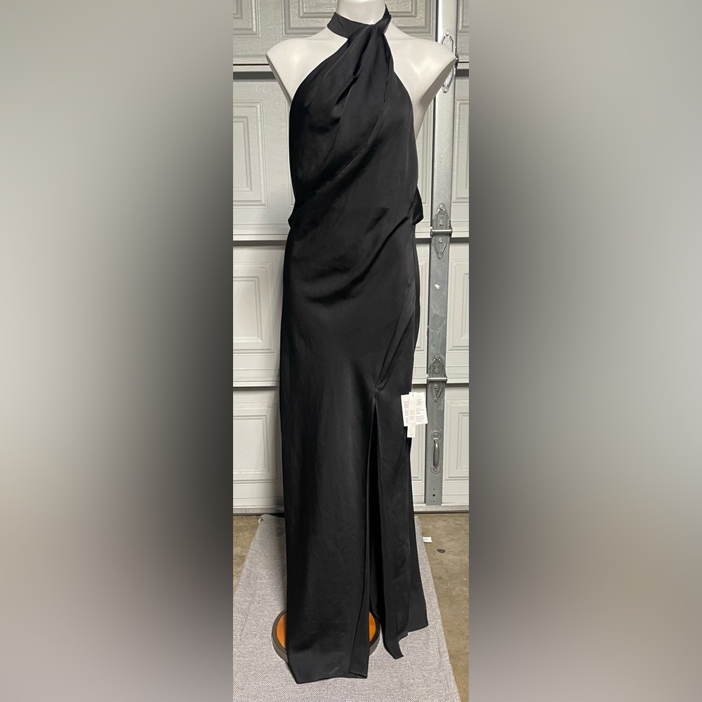 ASOS Elegant Black Halter Neck Dress